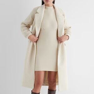 EUC express coat with knit sleeves